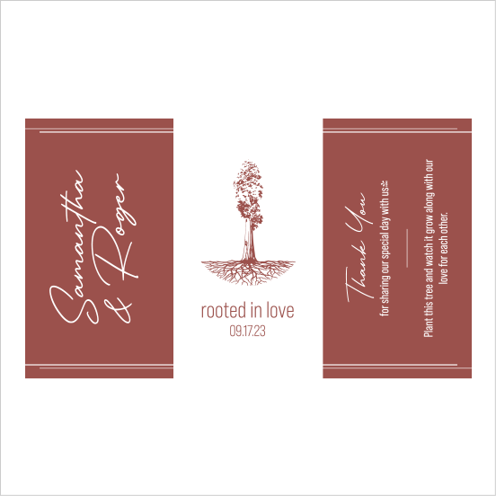 Rooted In Love Sapling Wedding Favor auburn