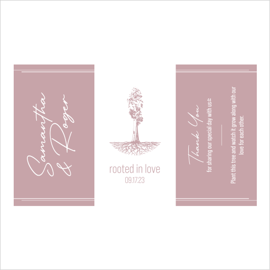 Rooted In Love Sapling Wedding Favor pale pink