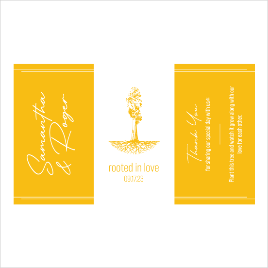 Rooted In Love Sapling Wedding Favor yellow