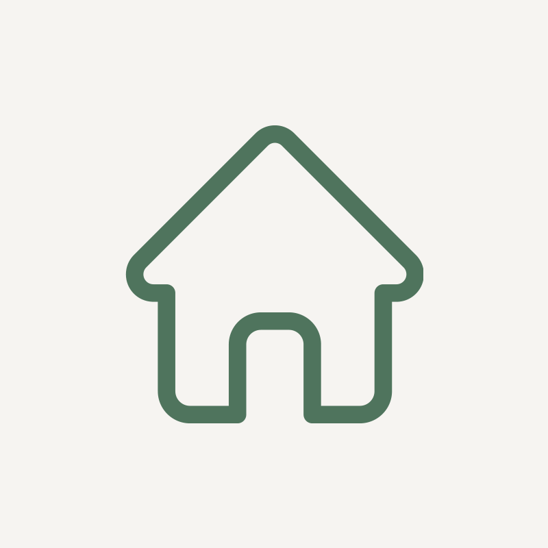 An icon representing a house, for a live tree gift service.