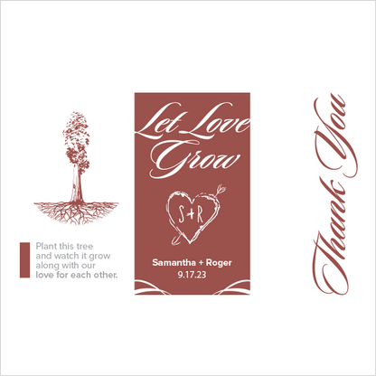 Let Love Grow Sapling Wedding Favor aurburn