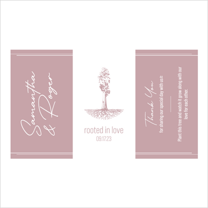 Rooted In Love Sapling Wedding Favor pale pink