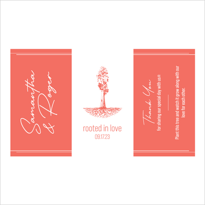 Rooted In Love Sapling Wedding Favor peach