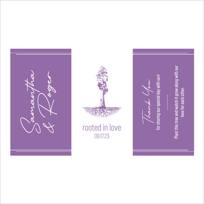 Rooted In Love Sapling Wedding Favor purple