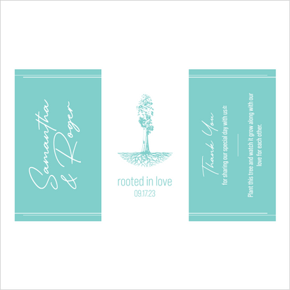 Rooted In Love Sapling Wedding Favor light blue